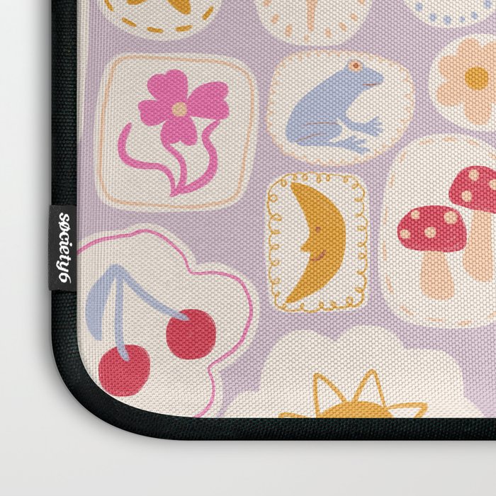 Little treasures, fun hand drawn pattern Laptop Sleeve Gallery Image 3