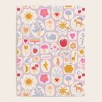 Little treasures, fun hand drawn pattern Poster Gallery Image 4