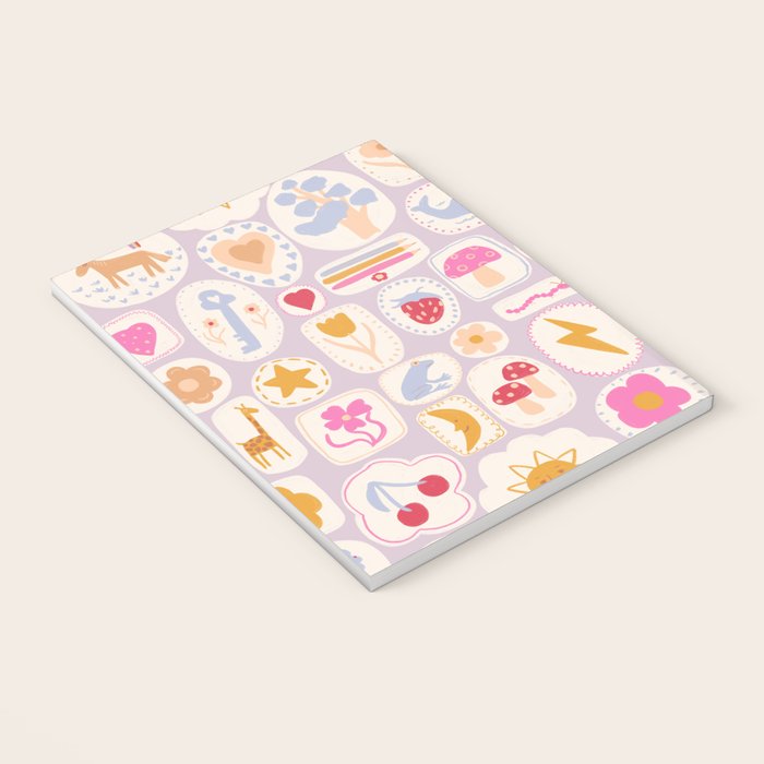 Little treasures, fun hand drawn pattern Notebook Gallery Image 3