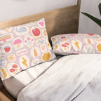 Little treasures, fun hand drawn pattern Pillow Sham Gallery Image 2