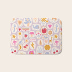 Little treasures, fun hand drawn pattern Bath Mat Gallery Image 1