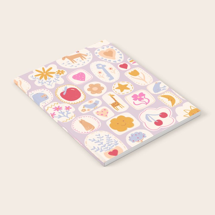 Little treasures, fun hand drawn pattern Notebook Gallery Image 1
