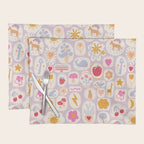 Little treasures, fun hand drawn pattern Placemat Gallery Image 1