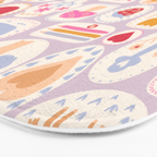 Little treasures, fun hand drawn pattern Bath Mat Gallery Image 3