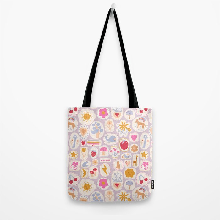 Little treasures, fun hand drawn pattern Tote Bag Gallery Image 2
