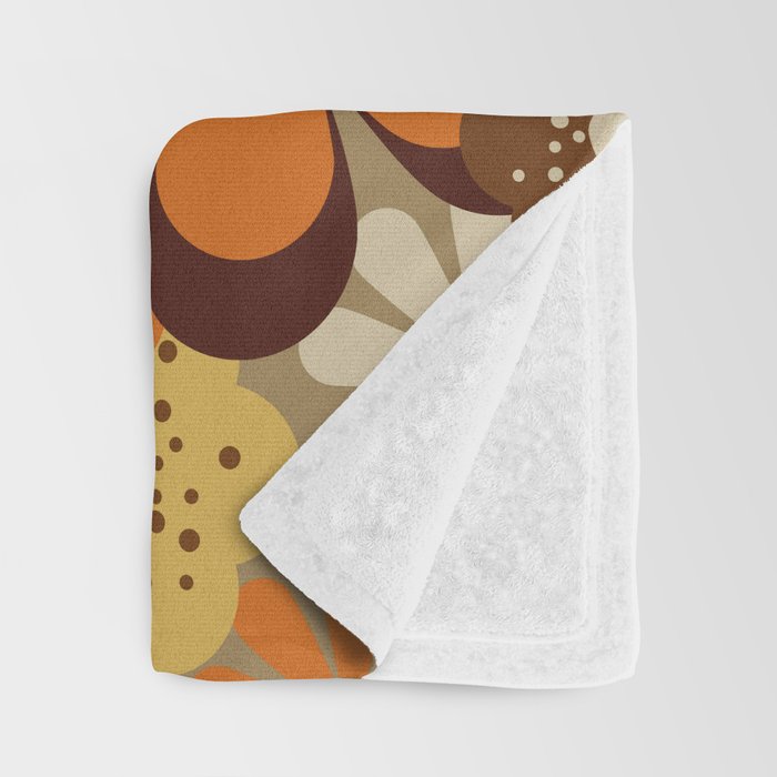 70's Floral Prints, Retro Art Throw Blanket Gallery Image 3