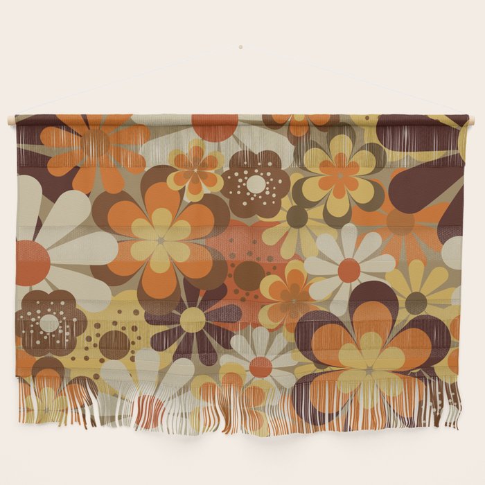 70's Floral Prints, Retro Art Wall Hanging Gallery Image 1