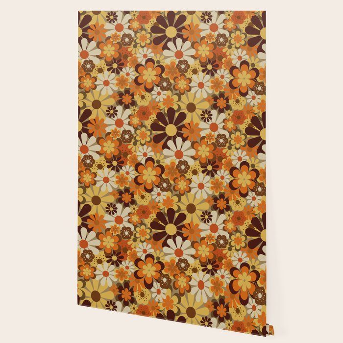 70's Floral Prints, Retro Art Wallpaper Gallery Image 2