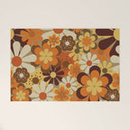 70's Floral Prints, Retro Art Welcome Mat Gallery Image 1