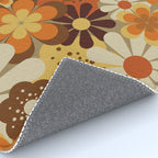 70's Floral Prints, Retro Art Rug Gallery Image 4