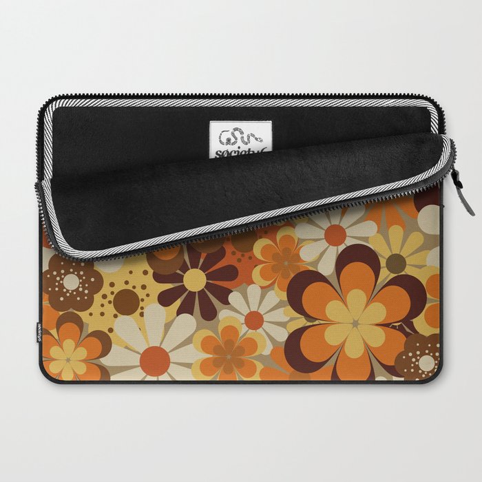 70's Floral Prints, Retro Art Laptop Sleeve Gallery Image 2