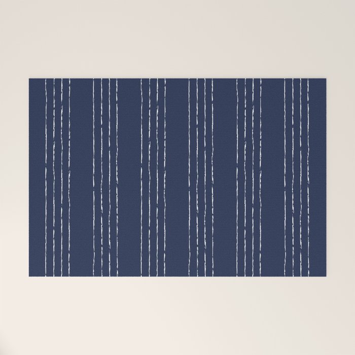 Lines #5 (Navy) Welcome Mat Gallery Image 1