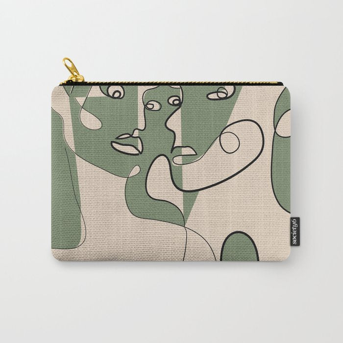 Abstract Faces 9 Carry All Pouch Gallery Image 1