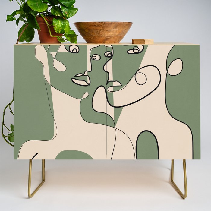 Abstract Faces 9 Credenza Gallery Image 1