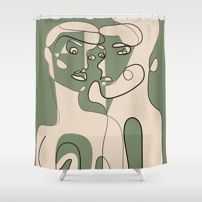Abstract Faces 9 Shower Curtain Gallery Image 1