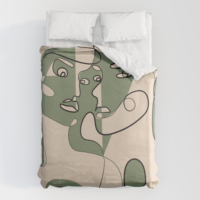 Abstract Faces 9 Duvet Cover Gallery Image 1