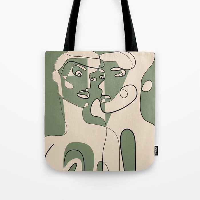Abstract Faces 9 Tote Bag Gallery Image 1