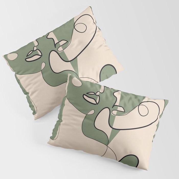 Abstract Faces 9 Pillow Sham Gallery Image 1