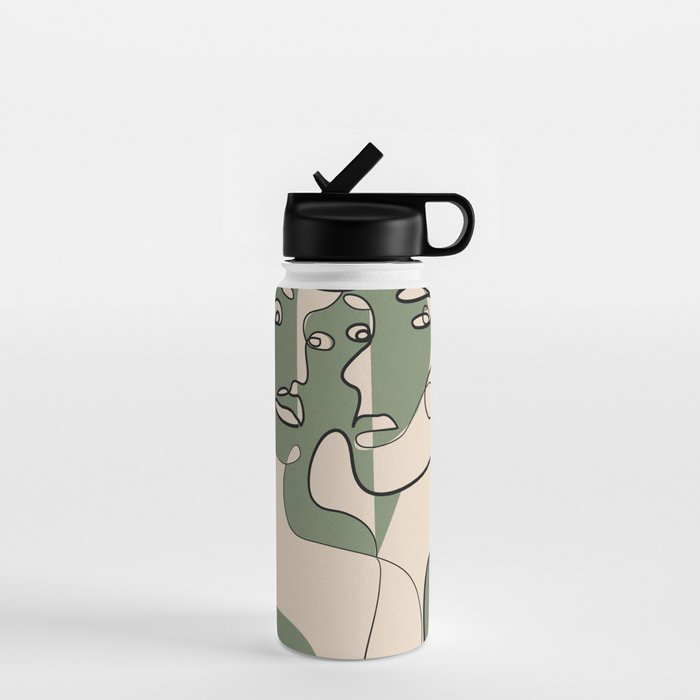 Abstract Faces 9 Water Bottle Gallery Image 1