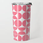 Mid Century Modern Geometric 04 Pink Travel Mug Gallery Image 2