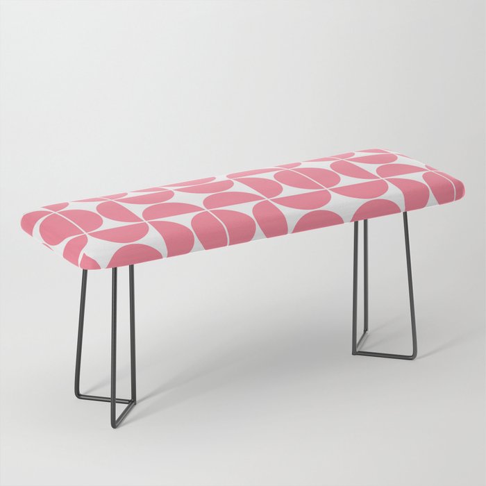 Mid Century Modern Geometric 04 Pink Bench Gallery Image 1