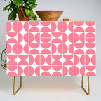 Mid Century Modern Geometric 04 Pink Credenza Gallery Image 1