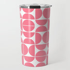 Mid Century Modern Geometric 04 Pink Travel Mug Gallery Image 1