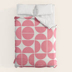 Mid Century Modern Geometric 04 Pink Duvet Cover Gallery Image 6