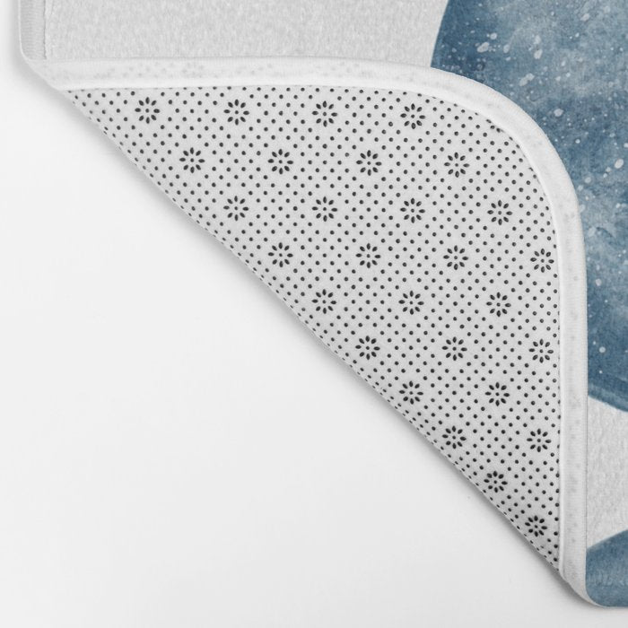 Blue Moon Phases Watercolor Bath Mat Gallery Image 2