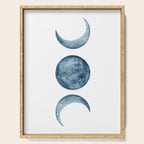 Blue Moon Phases Watercolor Serving Tray Gallery Image 1