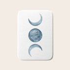 Blue Moon Phases Watercolor Bath Mat Gallery Image 1