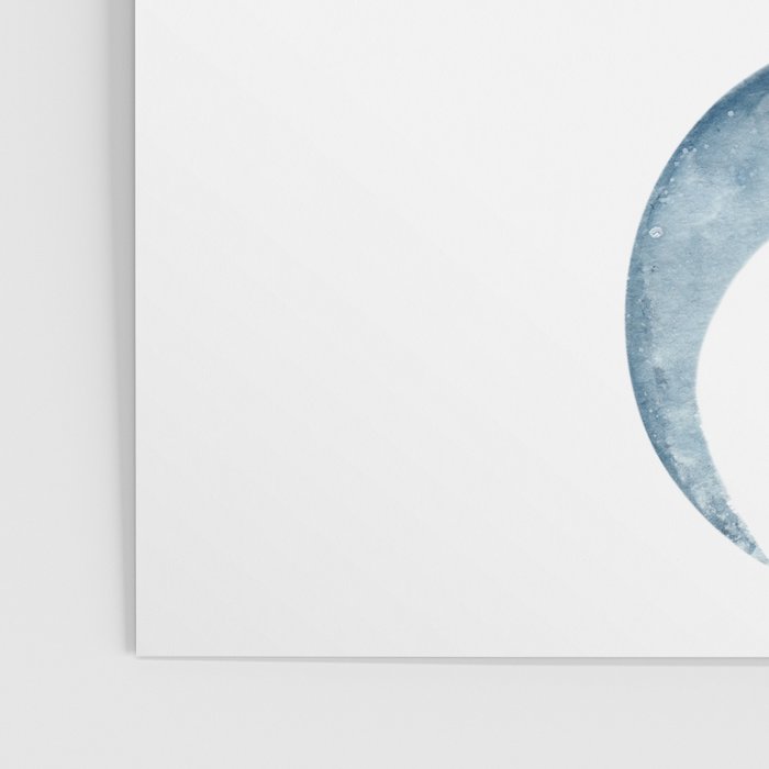 Blue Moon Phases Watercolor Poster Gallery Image 3