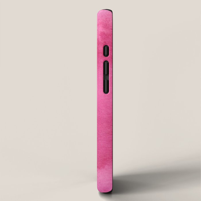 Blush pink magenta watercolor paint gradient iPhone Case Gallery Image 2