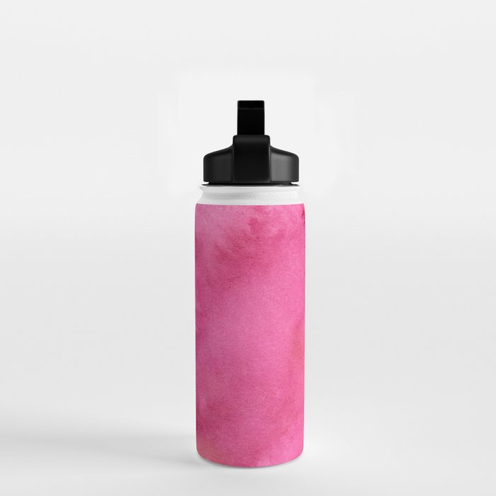 Blush pink magenta watercolor paint gradient Water Bottle Gallery Image 2
