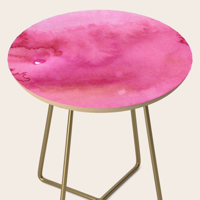 Blush pink magenta watercolor paint gradient Side Table Gallery Image 2