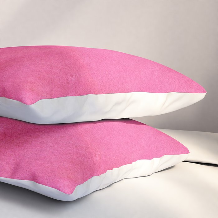 Blush pink magenta watercolor paint gradient Pillow Sham Gallery Image 3