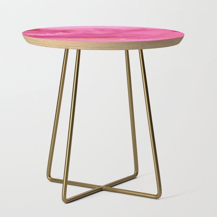 Blush pink magenta watercolor paint gradient Side Table Gallery Image 1