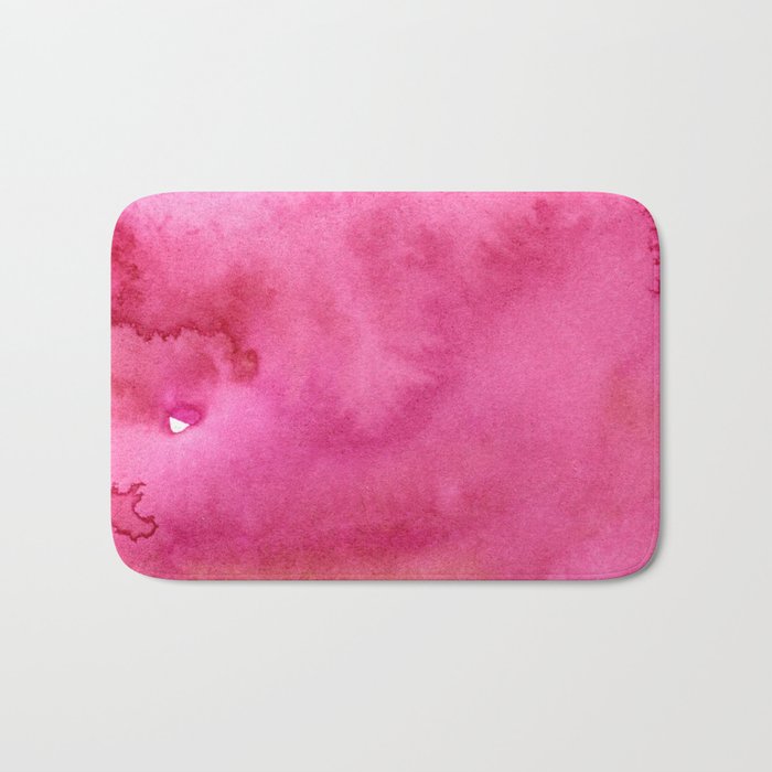 Blush pink magenta watercolor paint gradient Bath Mat Gallery Image 1