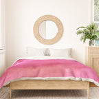 Blush pink magenta watercolor paint gradient Duvet Cover Gallery Image 3
