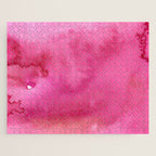 Blush pink magenta watercolor paint gradient Jigsaw Puzzle Gallery Image 1