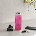 Blush pink magenta watercolor paint gradient Water Bottle Gallery Image 4