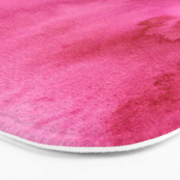 Blush pink magenta watercolor paint gradient Bath Mat Gallery Image 3