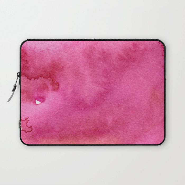 Blush pink magenta watercolor paint gradient Laptop Sleeve Gallery Image 1