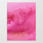Blush pink magenta watercolor paint gradient Poster Gallery Image 4