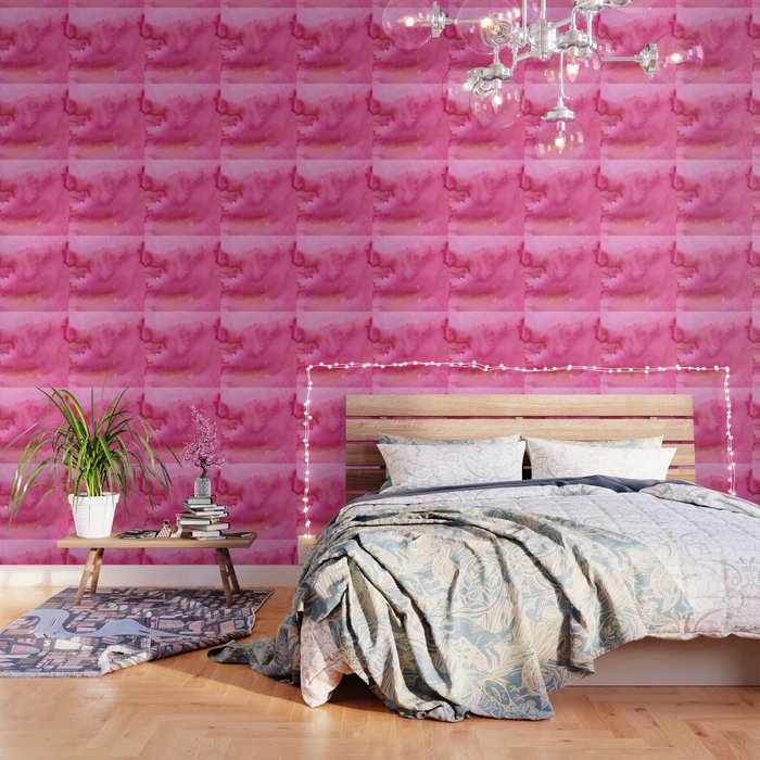 Blush pink magenta watercolor paint gradient Wallpaper Gallery Image 3