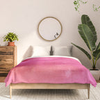 Blush pink magenta watercolor paint gradient Comforter Gallery Image 3