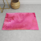 Blush pink magenta watercolor paint gradient Rug Gallery Image 1