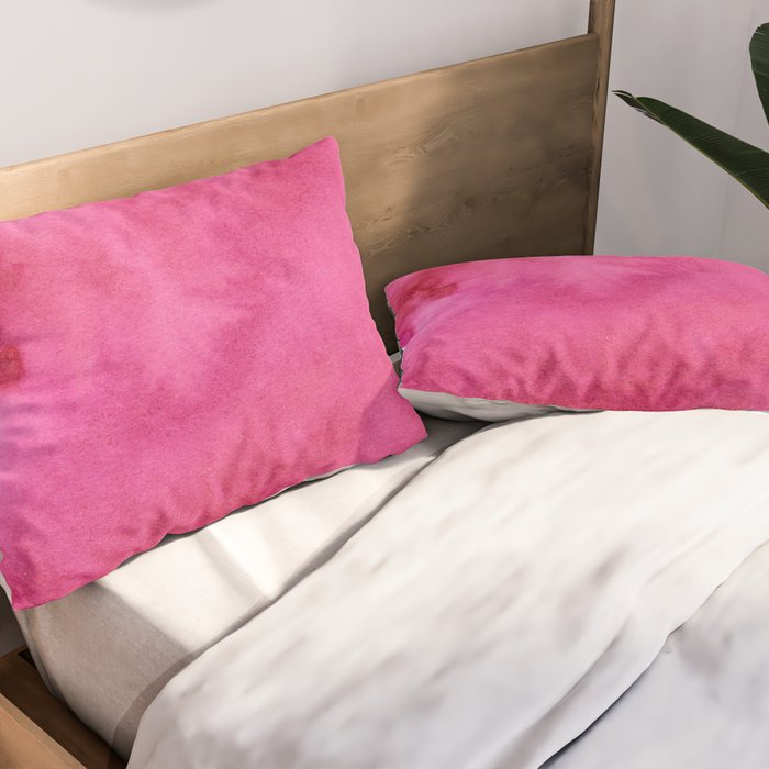 Blush pink magenta watercolor paint gradient Pillow Sham Gallery Image 2