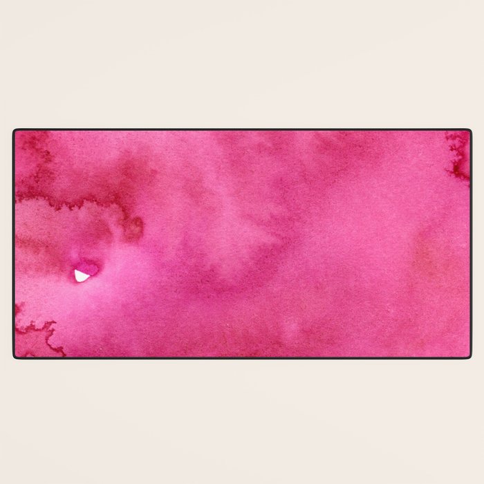 Blush pink magenta watercolor paint gradient Desk Mat Gallery Image 3