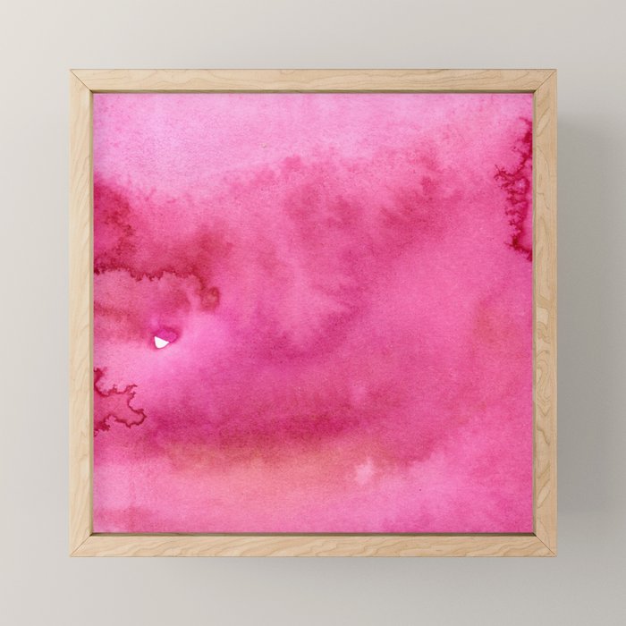 Blush pink magenta watercolor paint gradient Mini Art Print Gallery Image 1
